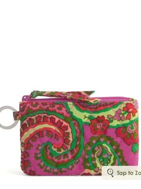 Vera Bradley Zip ID Case in Capri Pink NWT